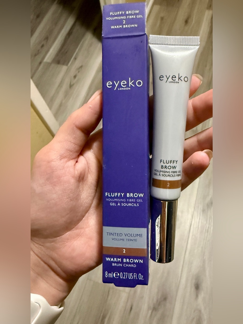 Eyeko Fluffy Brow Volumising Fibre Gel - Warm Brown (Tinted)